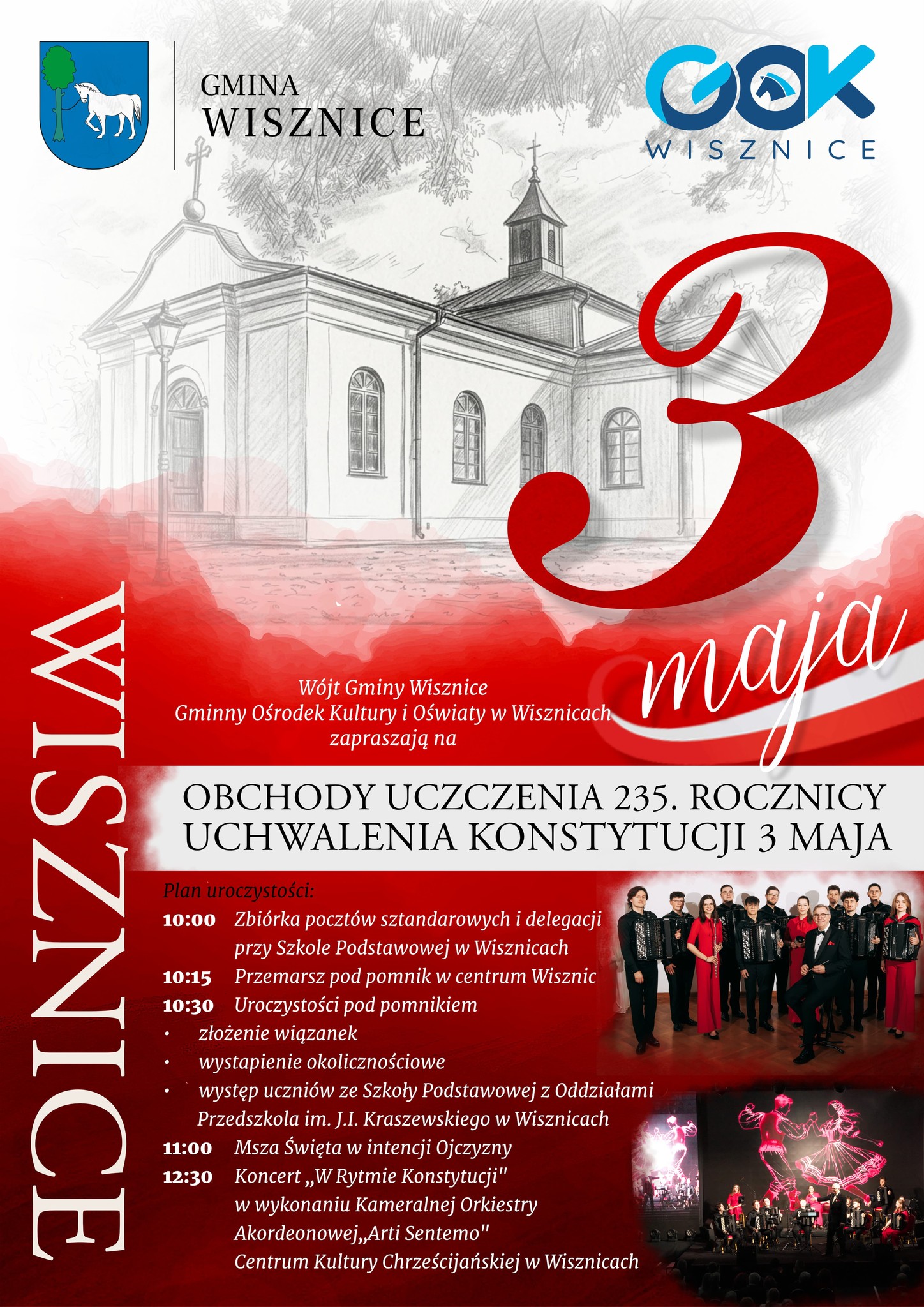 Uroczyste Obchody Święta Konstytucji 3 Maja w Wisznicach