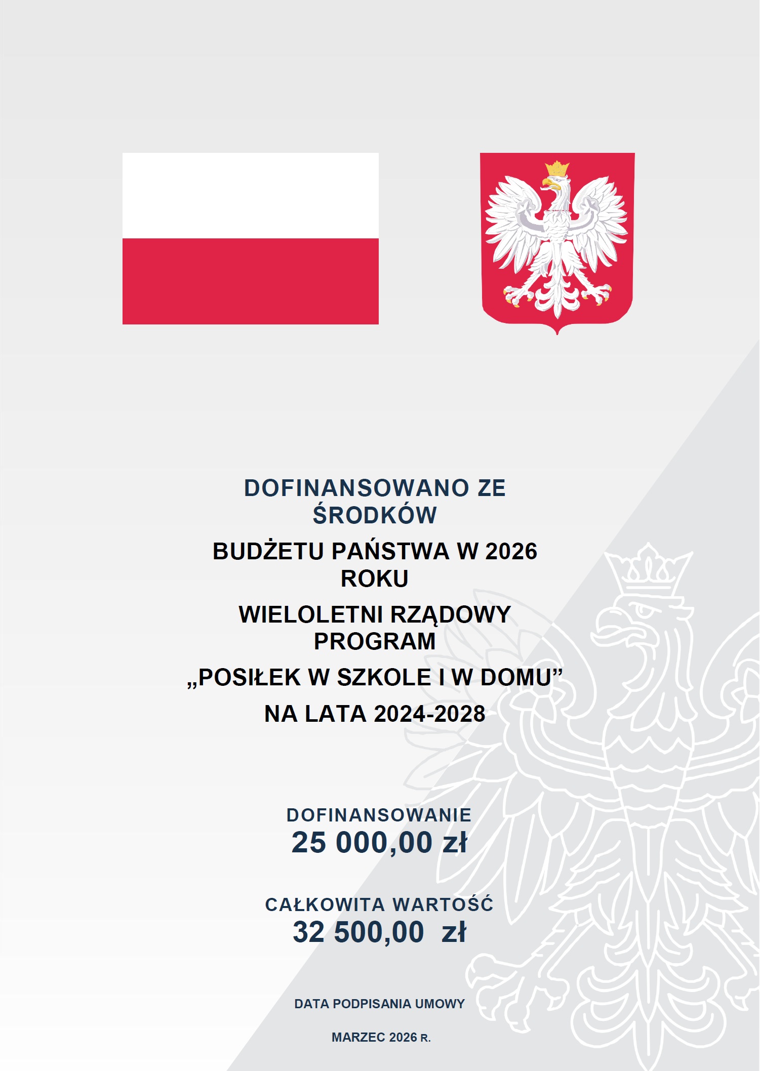    Informacja dotycząca dożywiania dzieci i zapewnienia posiłku osobom tego pozbawionym  w ramach wieloletniego rządowego programu ,,Posiłek w szkole i w domu’’ na lata 2024-2028.