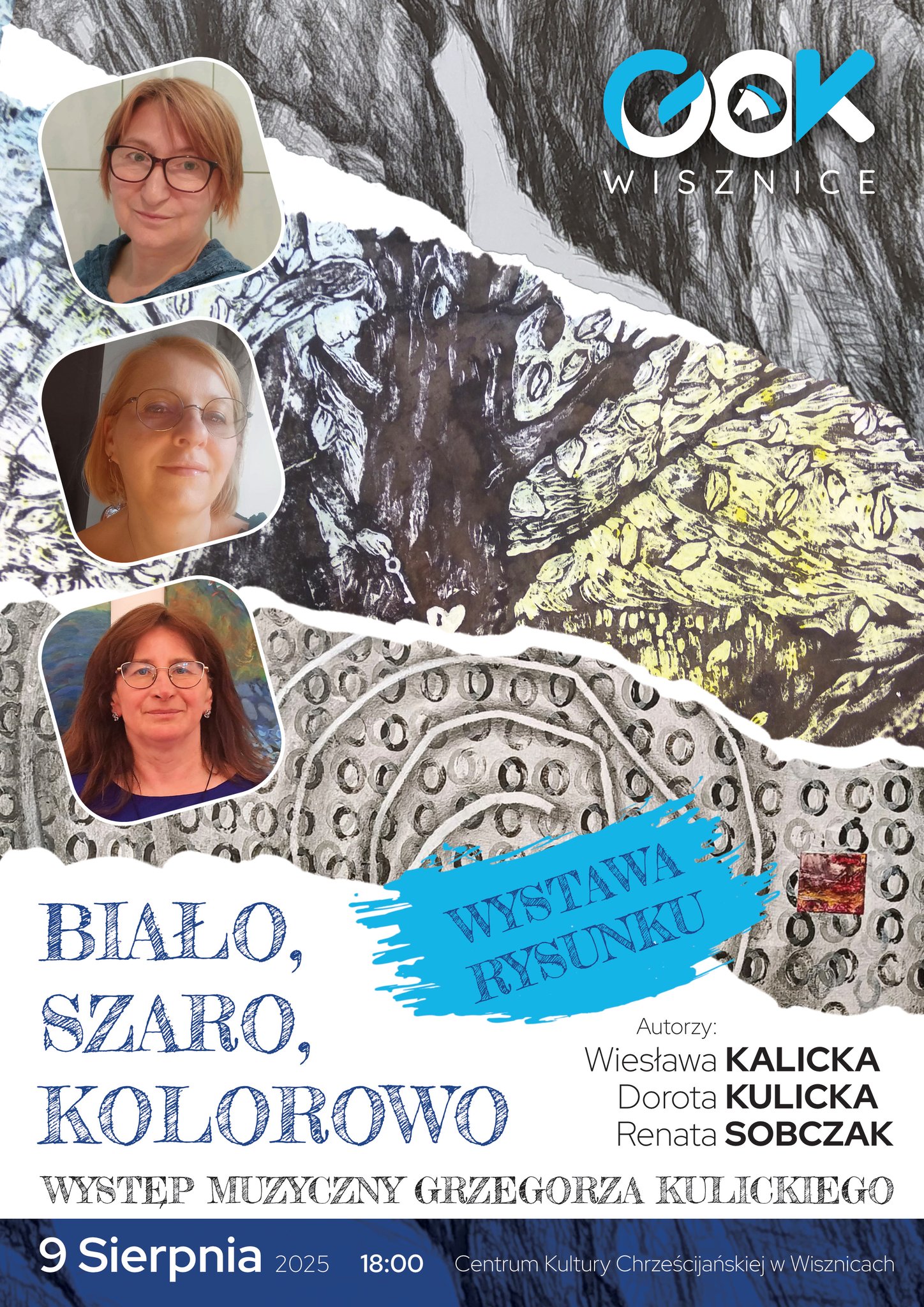 Wernisaż wystawy rysunku pt. „Biało, szaro, kolorowo”