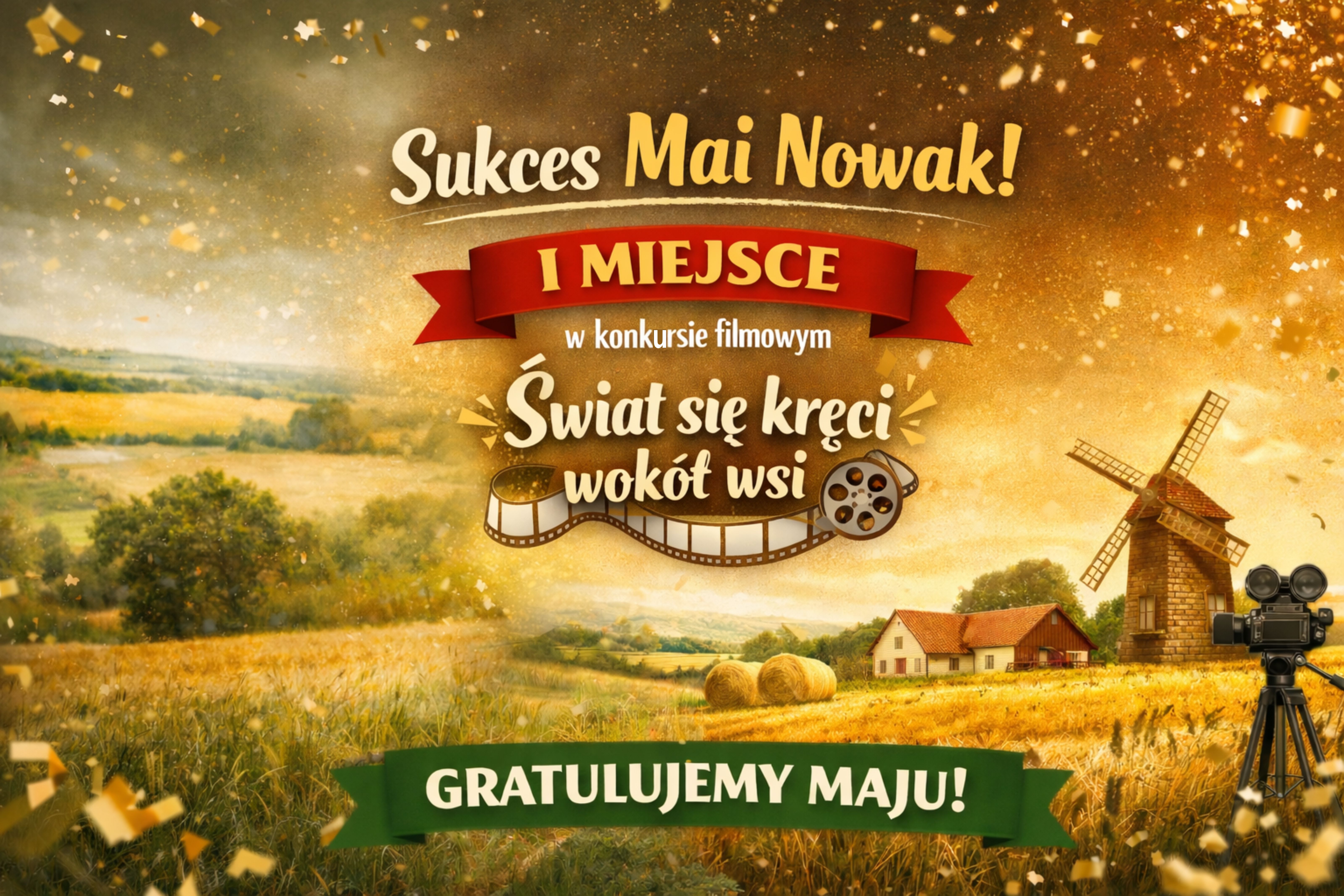 Sukces Mai Nowak w ogólnopolskim konkursie filmowym „Świat się kręci wokół wsi”